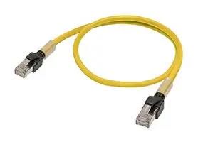 PATCH CORD, RJ45 PLUG-PLUG, CAT6A, 1M XS6W-6LSZH8SS100CM-Y