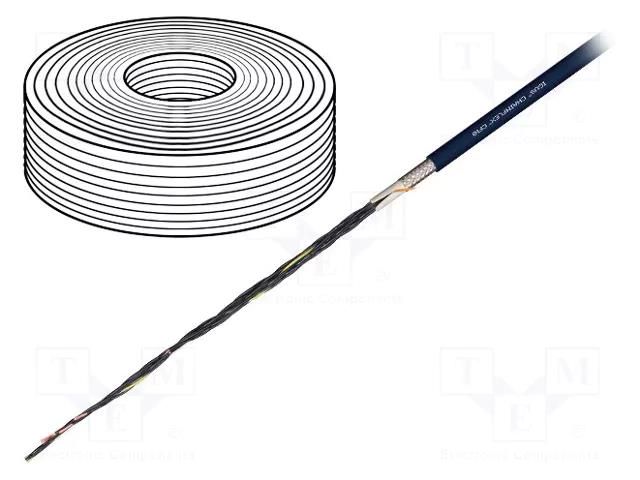 Wire: control cable; chainflex® CF10; 7G1mm2; black; stranded; Cu IGUS CF10.10.07