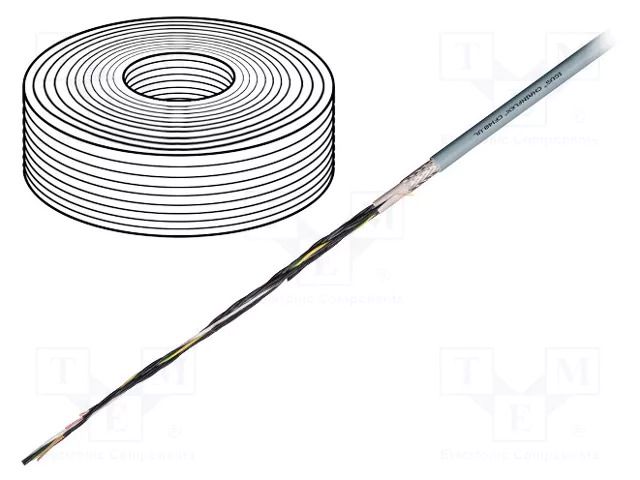 Wire: control cable; chainflex® CF140.UL; 3G0.75mm2; grey; Cu IGUS CF140.07.03.UL