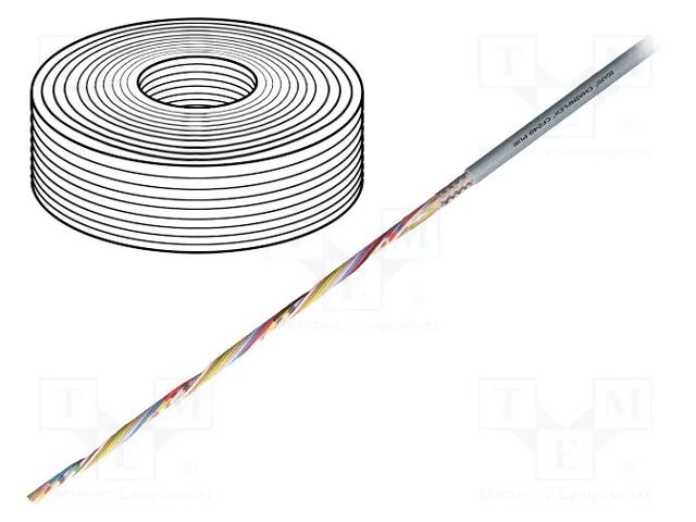 Wire: data transmission; chainflex® CF240.PUR; 8x0.25mm2; grey IGUS CF240.PUR.02.08