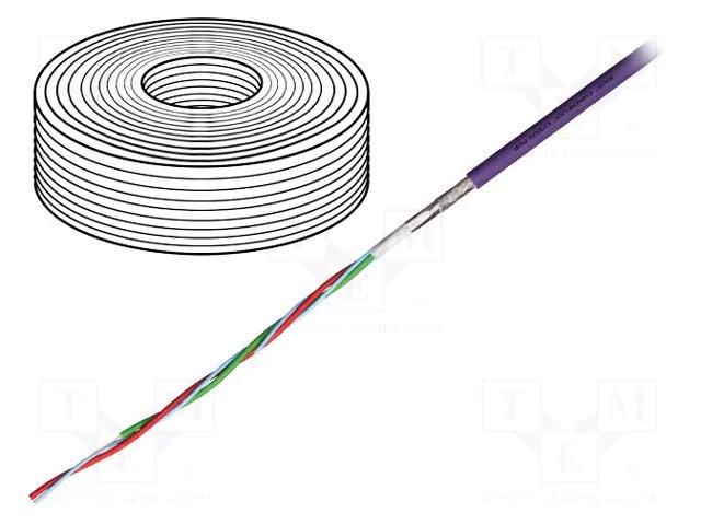 Wire: data transmission; chainflex® CFBUS.PUR; 4x2x0.15mm2; Cu IGUS CFBUS.PUR.049
