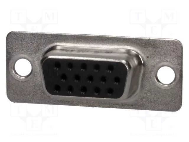 Connector: D-Sub HD; PIN: 15; plug; female; for cable; straight HARTING 09561004704