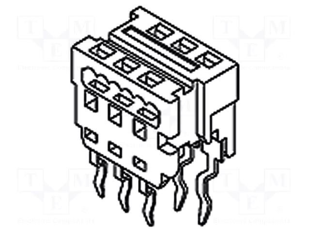 Connector: wire-board; adapter; PIN: 14; 1.27mm; IDC,THT; PicoFlex MOLEX MX-90584-1314