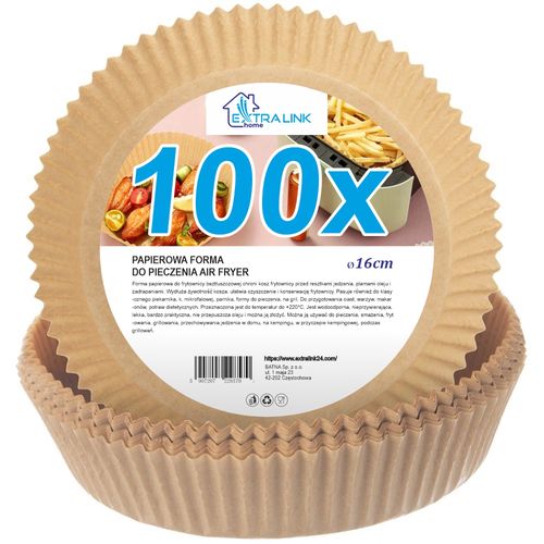 Extralink Home | Paper fryer inserts | round, 16cm, 100 pieces, EXTRALINK EX.28570 5907207228570