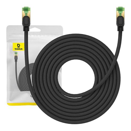 Braided network cable cat.8 Baseus Ethernet RJ45, 40Gbps, 8m (black), Baseus B0013320C111-06