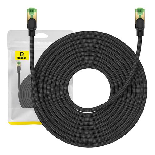 Braided network cable cat.8 Baseus Ethernet RJ45, 40Gbps, 15m (black), Baseus B0013320C111-08