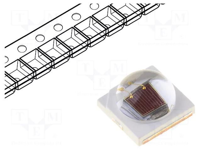 Power LED; cherry red; 130°; 700mA; λd: 720÷740nm; 3.44x3.45x1.9mm ProLight Opto PK2N-3LEE-SD