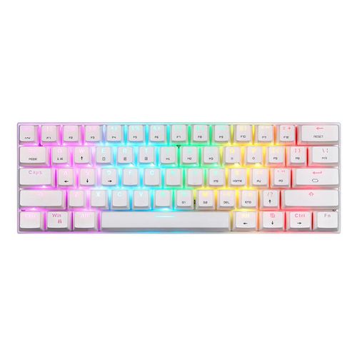 Wireless Mechanical keyboard Motospeed SK62 White (red switch), Motospeed SK62-white-Red