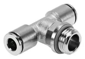 PUSH-IN T-FITTING, 6MM, G1/4, 20BAR NPQH-T-G14-Q6-P10