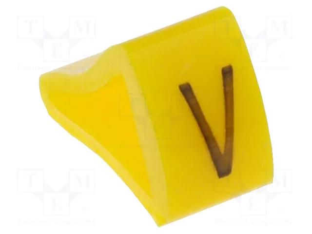 Markers; Marking: V; 6÷10.5mm; H: 16mm; A: 10mm; -30÷100°C; leaded KURANT MZ-3/V