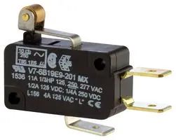 MICROSW, SPDT, ROLLER LEVER, 11A, 250VAC V7-6B19E9-201