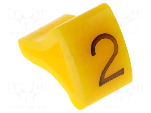 Markers; Marking: 2; 6÷10.5mm; H: 16mm; A: 10mm; -30÷100°C; leaded KURANT MZ-3/2