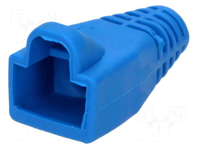 RJ45 plug boot; 6mm; blue ENCITECH RJ45SRB-B