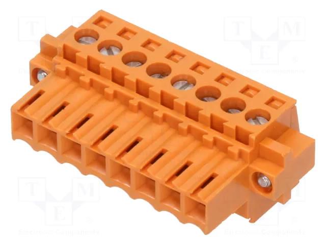 Connector: pluggable terminal block; plug; female; 17A; 320V; PBT WEIDMÜLLER BL3.50/08/180F