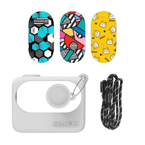 Protective Case Sunnylife foProtective Case Sunnylife for Insta360 GO 3 White with stickersr Insta360 GO 3 Black with stickers, Sunnylife IST-BHT595-W