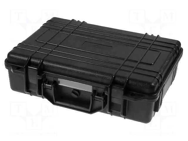 Case; tool case; black; ABS; 420x300x120mm; IP67 NEWBRAND NB-45-6-B