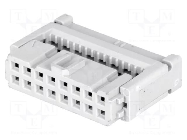 Connector: IDC; plug; female; PIN: 16; IDC; for ribbon cable; 2.54mm HARTING 09185166813