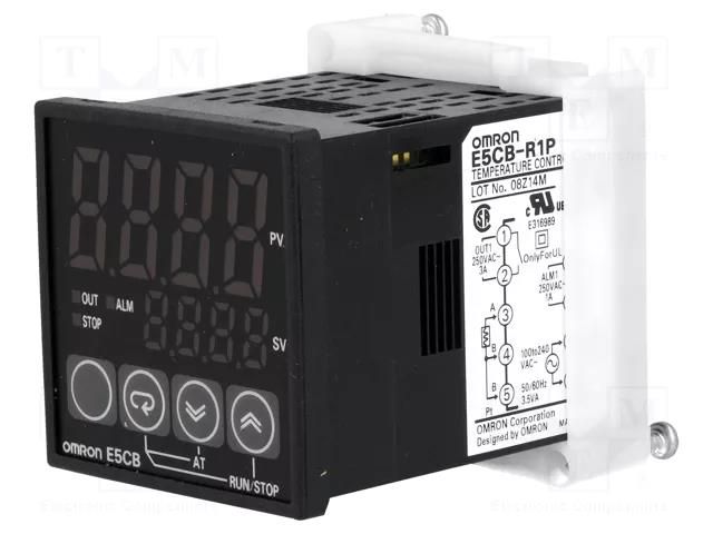 Module: regulator; Pt100; temperature; SPST-NO; OUT 2: SPST-NO OMRON E5CB-R1P