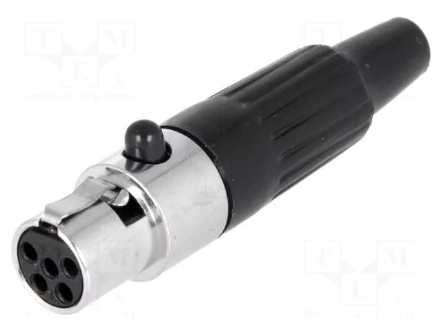 Connector: XLR mini; plug; female; PIN: 5; for cable; soldering NINIGI MXLR-5G