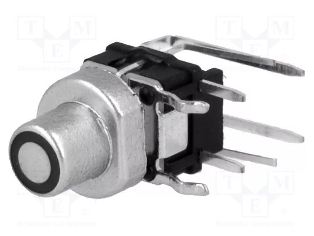 Switch: keypad; Pos: 2; SPST-NO; 0.05A/12VDC; silver; LED; blue; THT HIGHLY ELECTRIC PB6156RSL-4-102