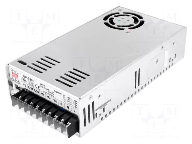 Power supply: switching; for building in,modular; 316W; 5VDC MEAN WELL QP-320-F