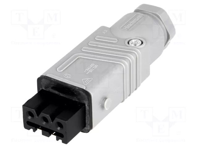 Connector: rectangular; ST; plug; female; PIN: 3; tinned; IP54; 16A HIRSCHMANN STAK-3N
