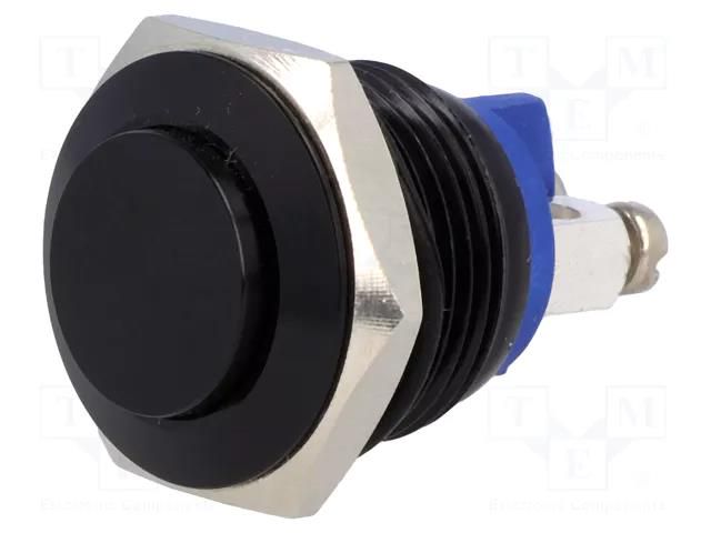 Switch: vandal resistant; Pos: 2; SPST-NO; 2A/36VDC; IP65; OFF-(ON) ONPOW V16-10H-B