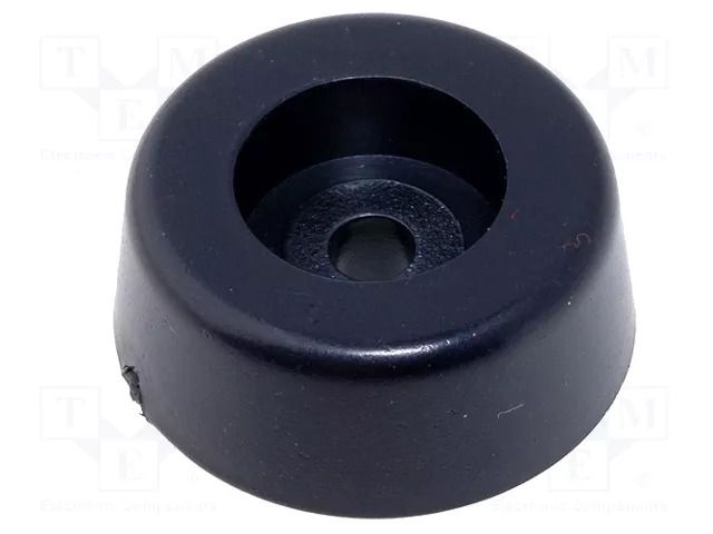 Foot; black; polyetylene; A: 20.2mm; B: 18.4mm; C: 10mm; E: 8mm; D: 3mm FIX&FASTEN NF-006