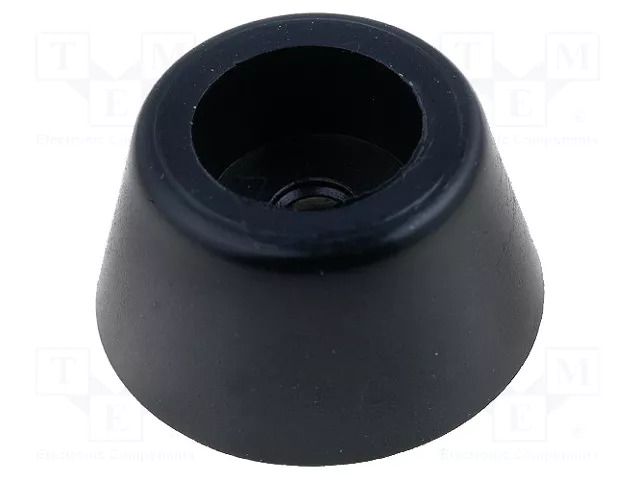 Foot; black; PVC; A: 20mm; B: 15mm; C: 9.8mm; E: 10.5mm; D: 3mm; F: 5mm FIX&FASTEN NF-008