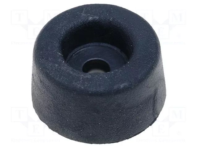 Foot; H: 9mm; black; PVC; Dim: Ø17.5mm; Ømount.hole: 3.2mm ESSENTRA NG-2