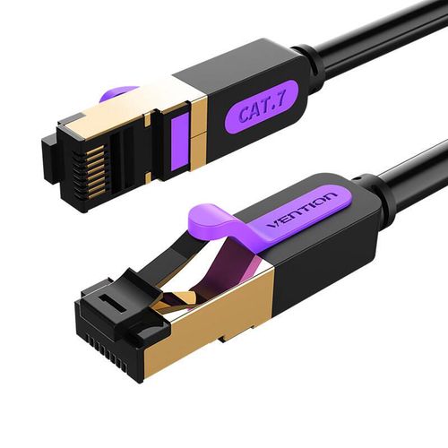 Network Cable CAT7 SFTP Vention ICDBI RJ45 Ethernet 10Gbps 3m Black, Vention ICDBI