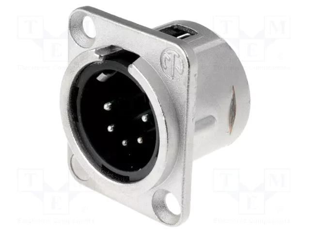 Connector: XLR; socket; male; PIN: 5; soldering; silver; 7.5A; 1mm2 NEUTRIK NTR-NC5MDL1