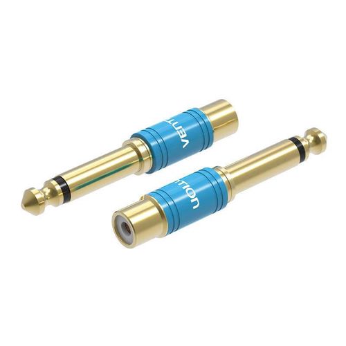 Adapter Audio 6.35mm male to RCA female Vention VDD-C03 blue, Vention VDD-C03