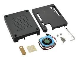 DEV BOARD ENCLOSURE, ALUM ALLOY, BLACK FIT0530