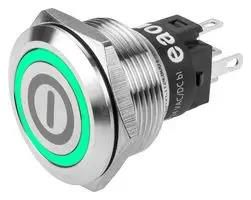 ANTI VANDAL SW, SPDT, 3A/240V, 22MM, GRN 82-6151.2134.B001