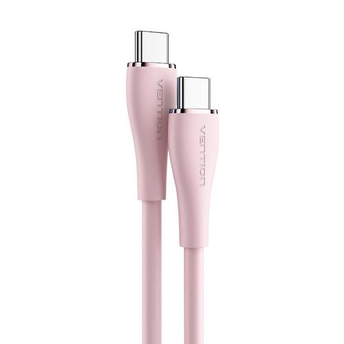 USB-C 2.0 to USB-C Cable Vention TAWPG 1.5m, PD 100W,  Pink Silicone, Vention TAWPG