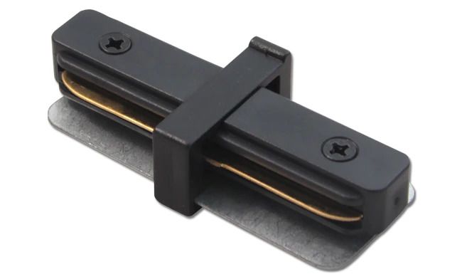 Connector for 1-phase track light rail straight (black) 2034629