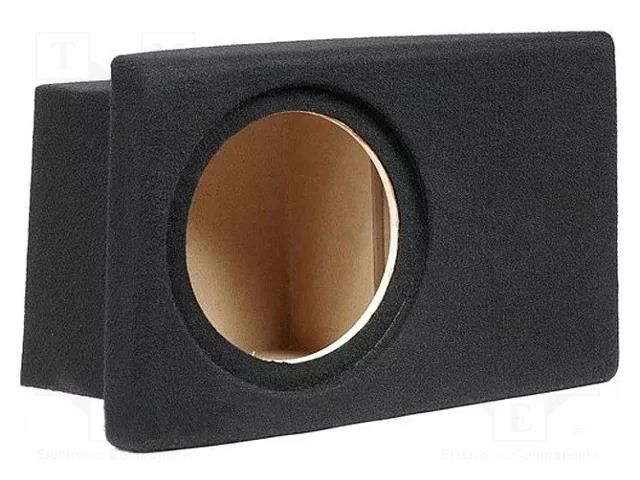 Car loudspeaker enclosure; MDF; black; 250mm; Grooving: 286mm BASSER OBGL.AUDI.04