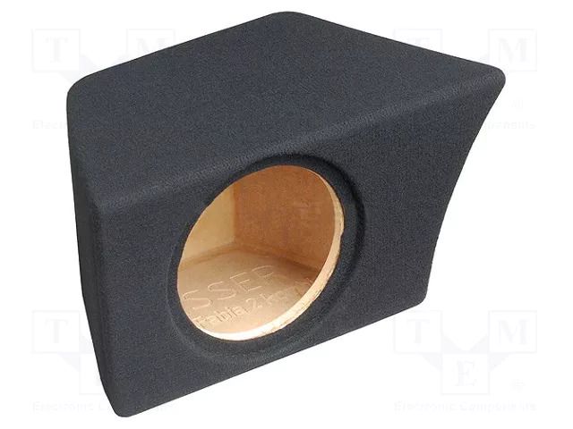 Car loudspeaker enclosure; MDF; black; 200mm; Grooving: 217mm BASSER OBGL.FABIA.01