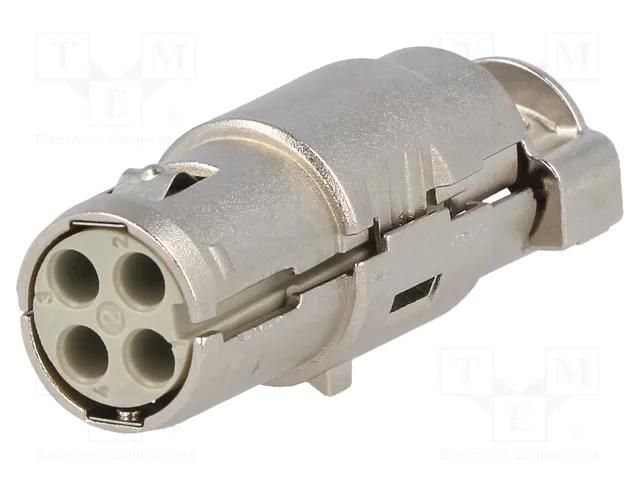 Connector: HDC; female; Han Modular Quintax; PIN: 4; shielded HARTING 09150043113