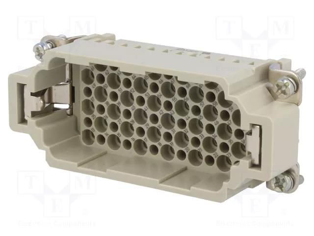 Connector: HDC; contact insert; male; Han® DD; PIN: 72; 72+PE; 10A HARTING 09160723001