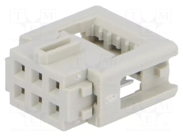 Connector: IDC; plug; female; PIN: 6; straight; IDC; 2.54mm; 2x3 HARTING 09185067803