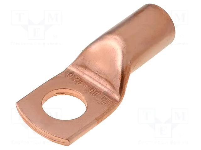 Tip: ring tube; M16; 120mm2; crimped; for cable; L: 53mm; copper ERGOM OCZ-120/16