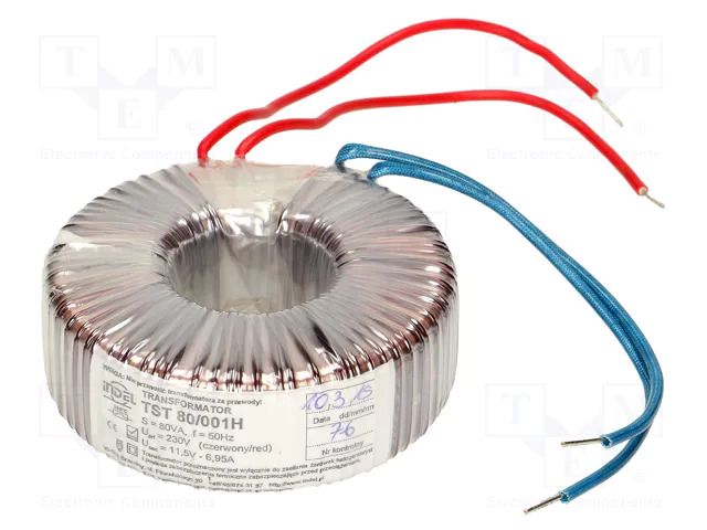Transformer: toroidal; for halogen lamps; 80VA; 230VAC; 11.5V INDEL TSTH80W-Z