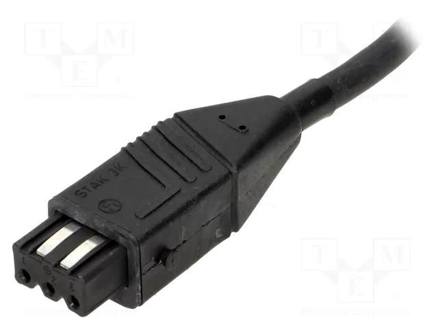 Connector: rectangular; ST; plug; female; PIN: 3; with lead; tinned HIRSCHMANN STAK3K0755M