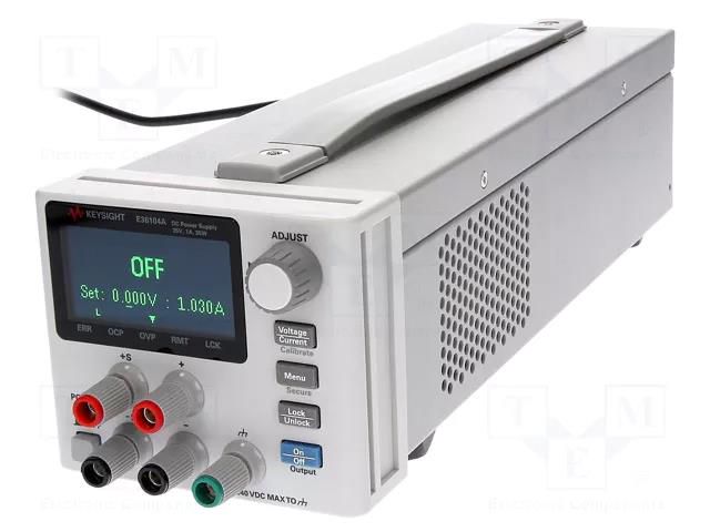 Power supply: programmable laboratory; Ch: 1; 35VDC; 1A; ≤4mVrms KEYSIGHT E36104A
