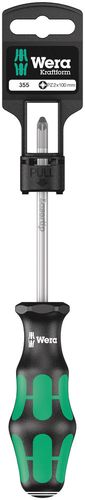 355 PZ SB Screwdriver for Pozidriv screws, 1 x PZ 2x100, Wera 05100057001