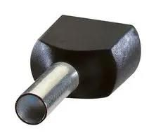 TERMINAL, TWIN WIRE FERRULE, 16AWG, BLK 7TAI029790R0046