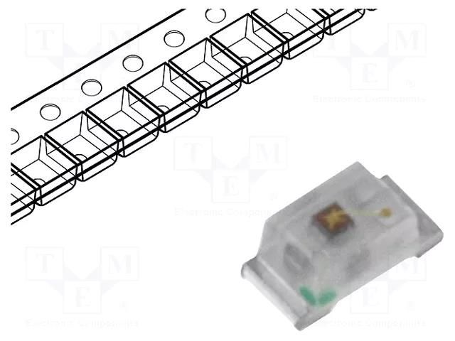 LED; yellow; SMD; 0603; 460÷700mcd; 1.8÷2.4VDC; 1.6x0.8x0.68mm OPTOFLASH OF-SMD1608Y