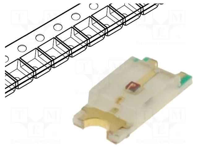 LED; yellow; SMD; 1206; 350÷500mcd; 1.8÷2VDC; 3.2x1.6x0.68mm; 120° OPTOFLASH OF-SMD3216Y